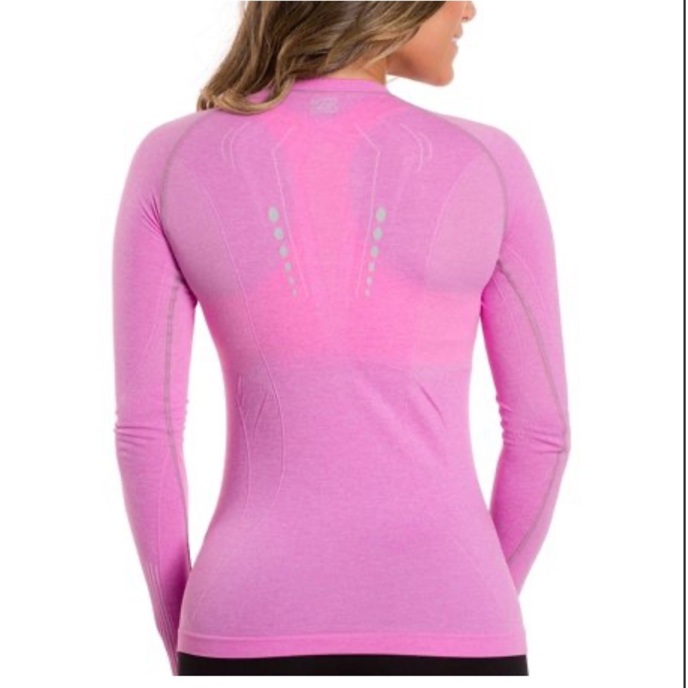 Zensah Long Sleeve Shirt Pink In Size Large Compression Recovery Athletic Gym - Picture 6 of 8